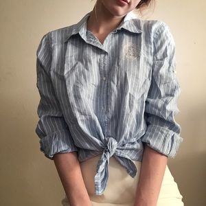 Ralph Lauren long sleeve pin stripe top